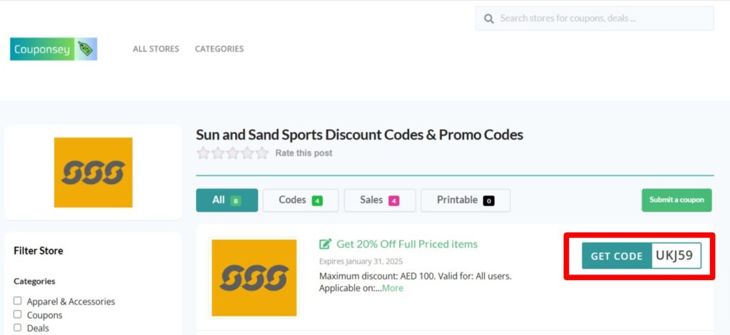 sun and sand sports onlline