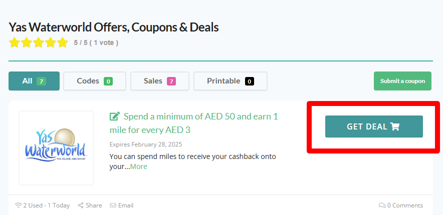 Yas Waterworld offers