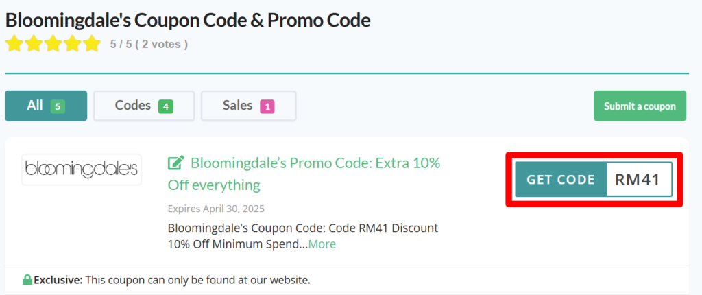 Bloomingdale's Promo Code