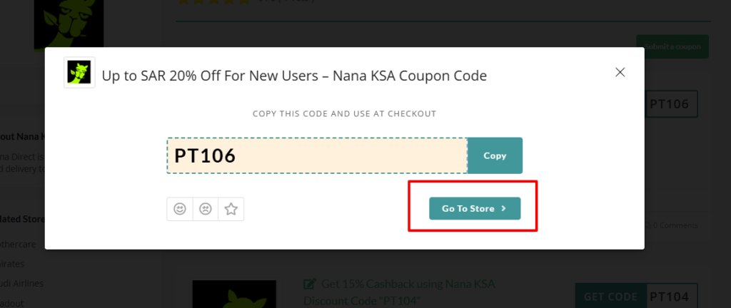 Nana KSA Promo Code