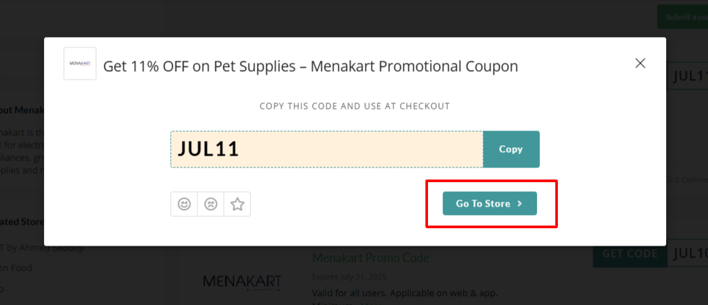 Menakart Discount Code