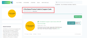 L'Occitane promo Code