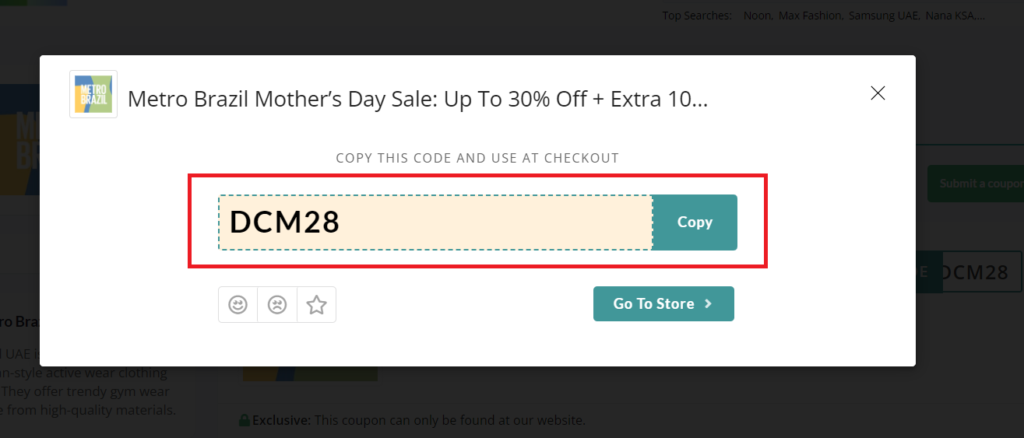 metro brazil coupon code