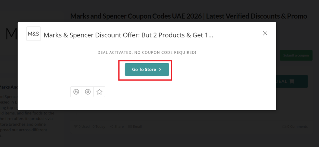 Marks & Spencer Promo Code