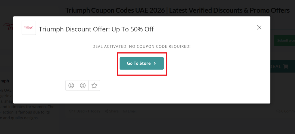 Triumph coupon code