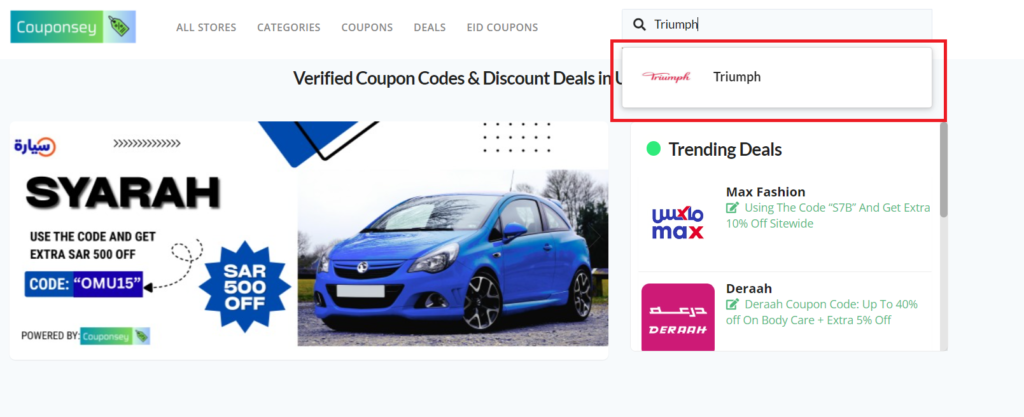 Triumph promo code