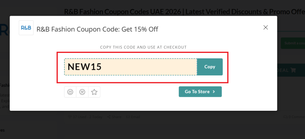 r&b Fashion coupon code