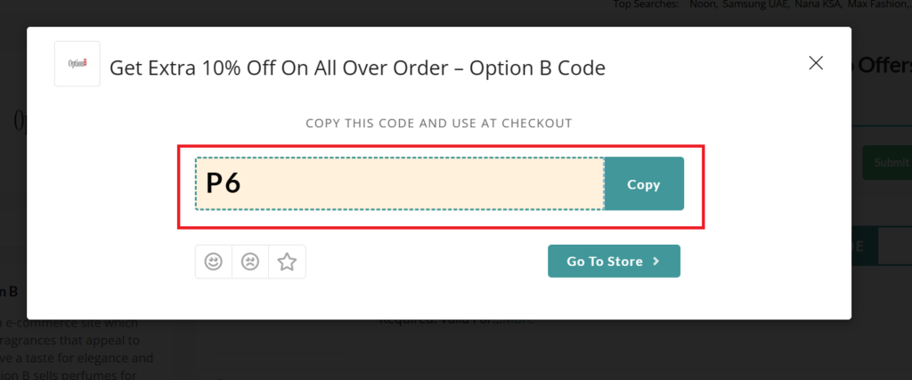 Option B promo code
