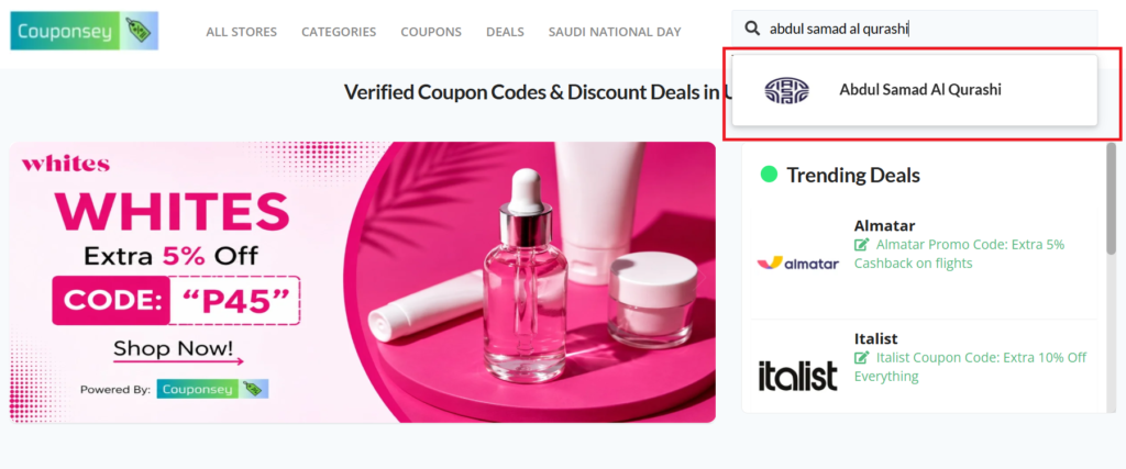 Abdul samad al qurashi Coupon code
