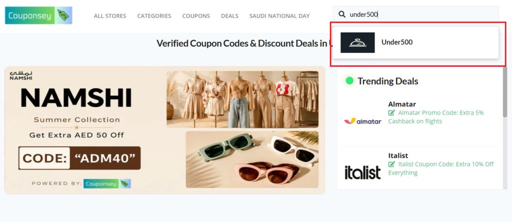 under500 promo code