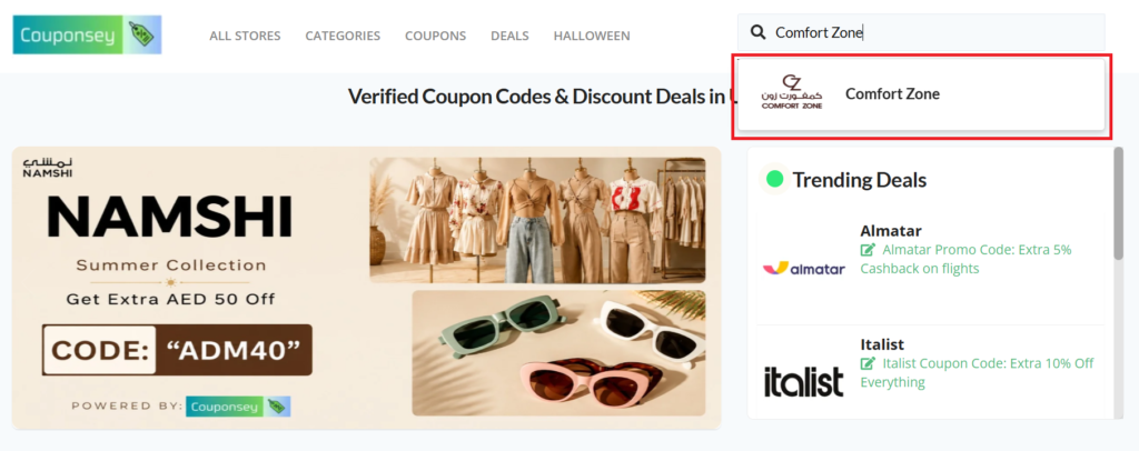 Comfort Zone coupon