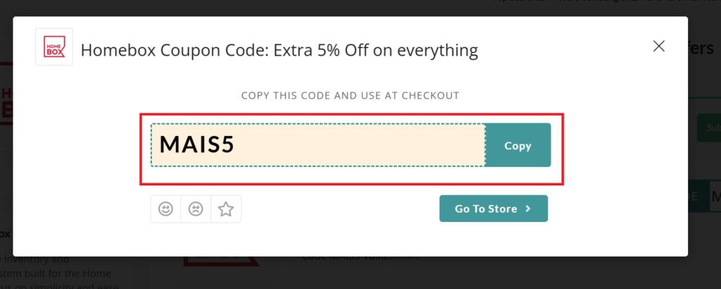 HomeBox Promo Code
