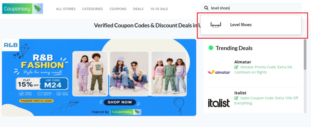 Level shoes promo code