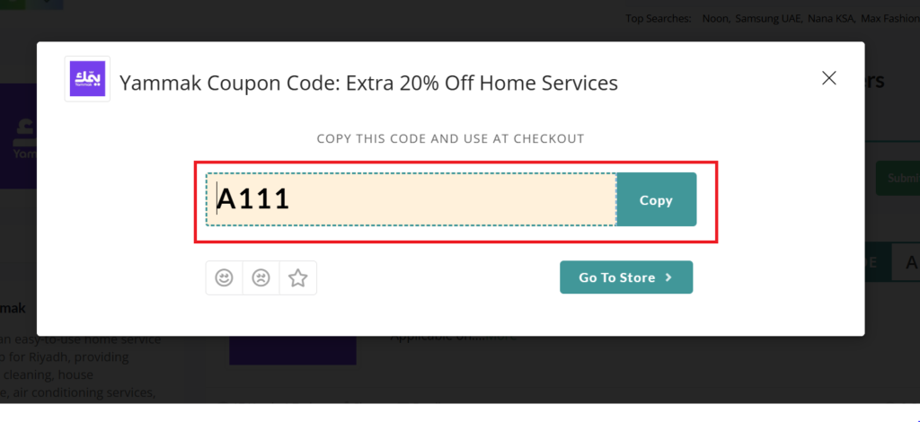 yammak coupon code